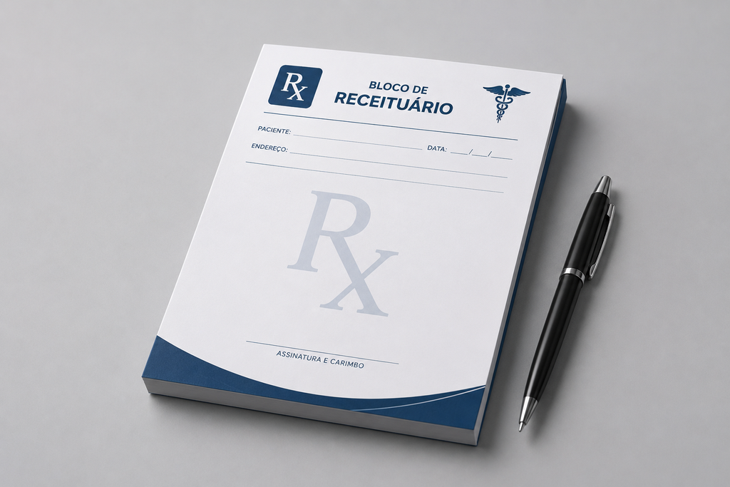 Bloco Personalizado A4 (Preto e Branco, 1)
